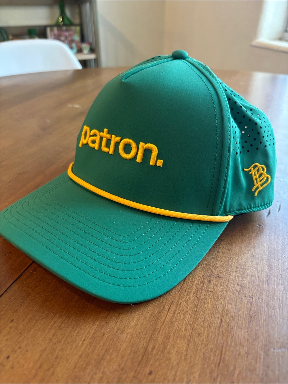 Branded bills Masters Green & Yellow Trucker Hat